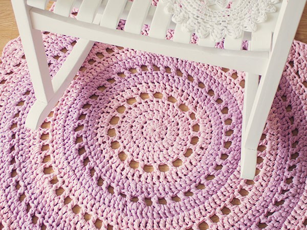 Crochet a Gorgeous Mandala Floor Rug